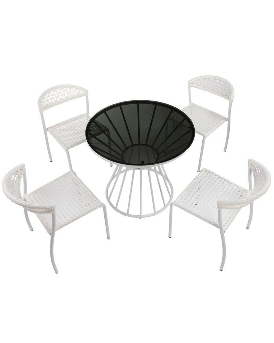 Dining Sets * | Pangea Home Rose 5Pc Dining Dining Sets