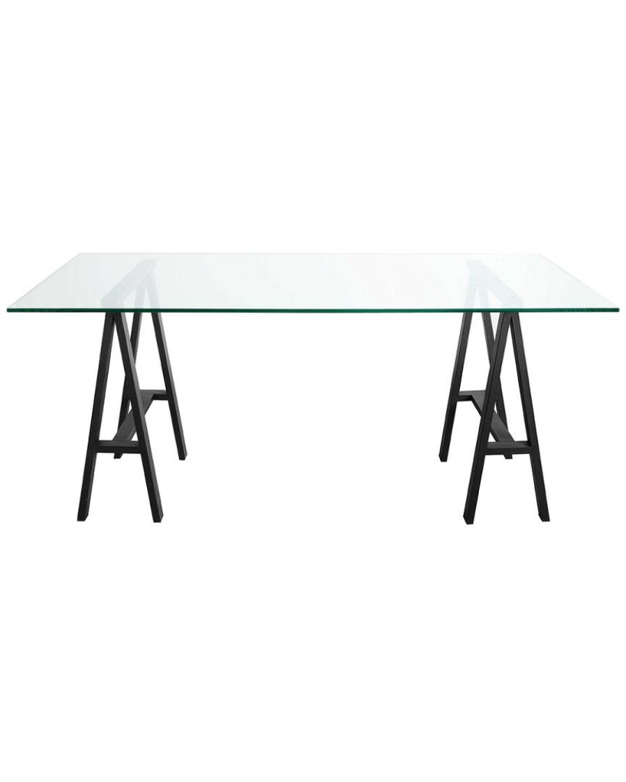 Desks & Storage * | Pangea Brady Glass Desk Home Desks & Storage