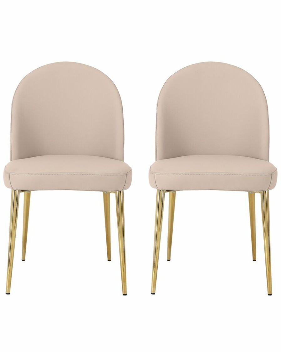 Accent Chairs * | Pangea Home Gold Vera Set Of 2 Chairs Accent Chairs