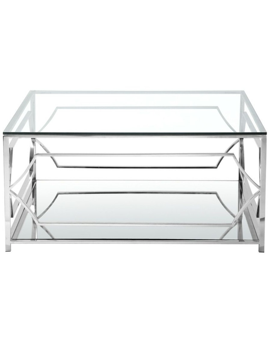 Coffee Tables * | Pangea Edward Glass Coffee Table Home Coffee Tables