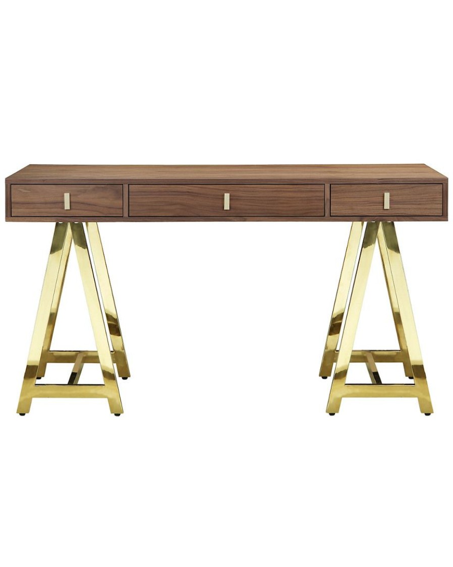 Desks & Storage * | Pangea Gold Riley Desk Home Desks & Storage