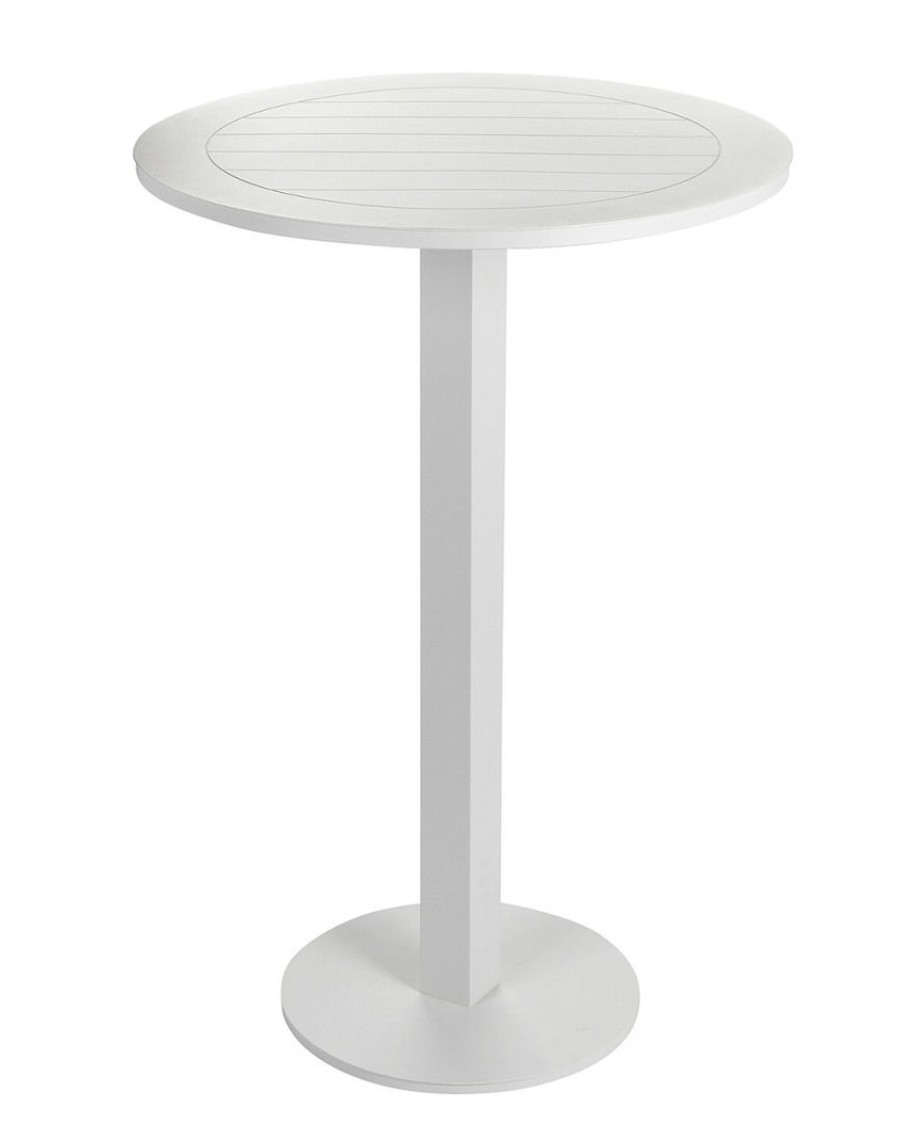 Outdoor Tables * | Pangea Home Sunset Bar Table, White Outdoor Tables