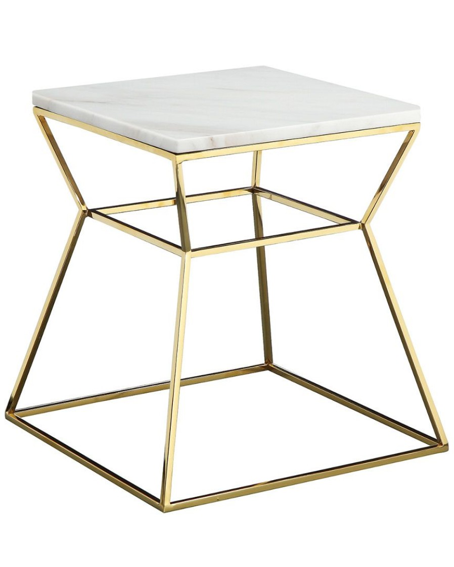 End & Side Tables * | Pangea Gold Geo Side Table Home End & Side Tables