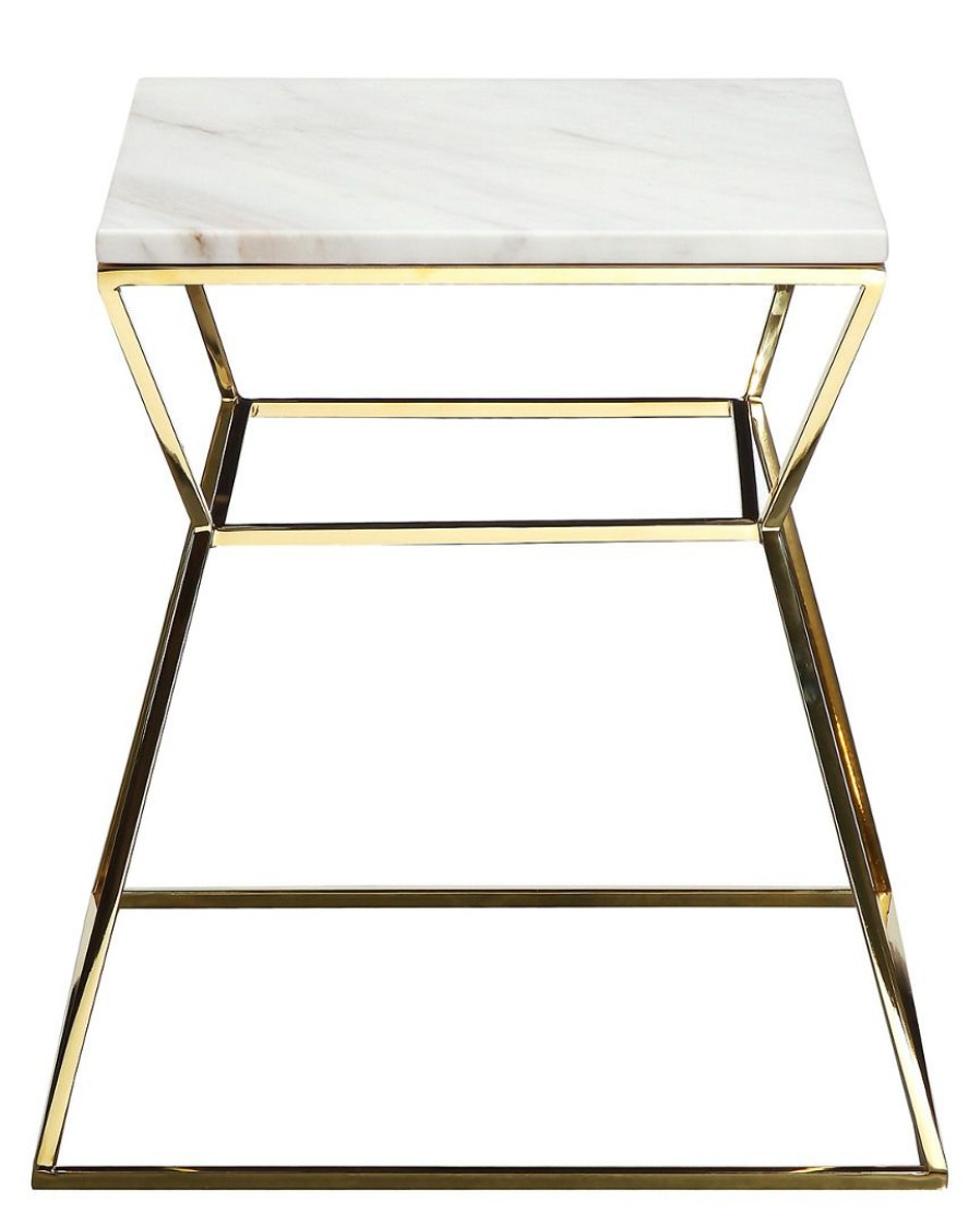 End & Side Tables * | Pangea Gold Geo Side Table Home End & Side Tables