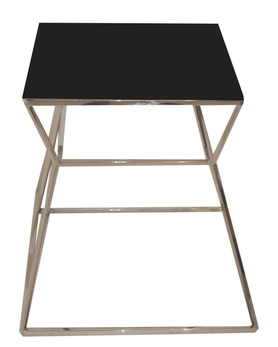 End & Side Tables * | Pangea Geo Side Table Frame With Marbel Top Home End & Side Tables