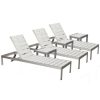 Seating * | Pangea Home Indoor/Outdoor Joseph Lounger & Side Tables Set Seating