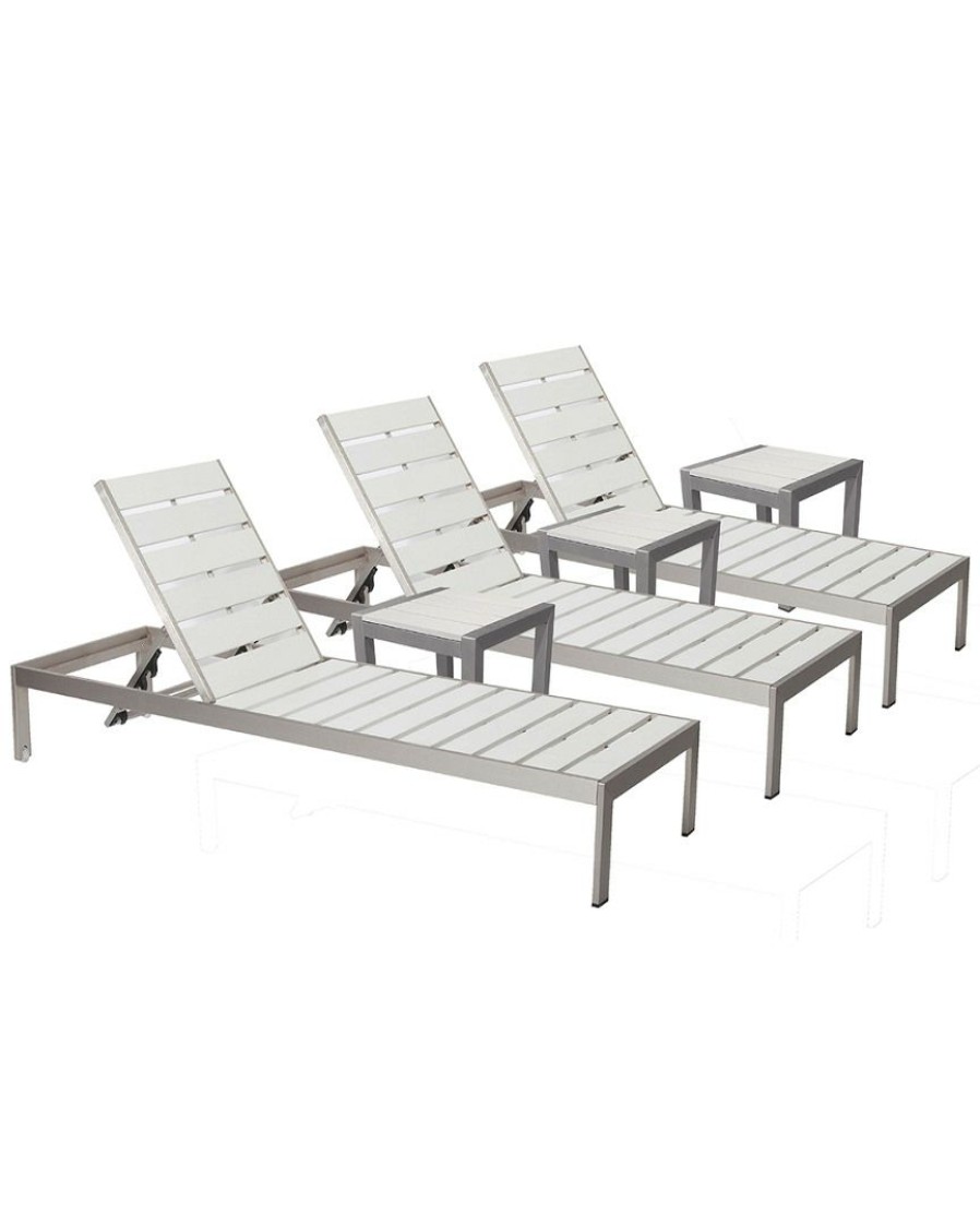 Seating * | Pangea Home Indoor/Outdoor Joseph Lounger & Side Tables Set Seating