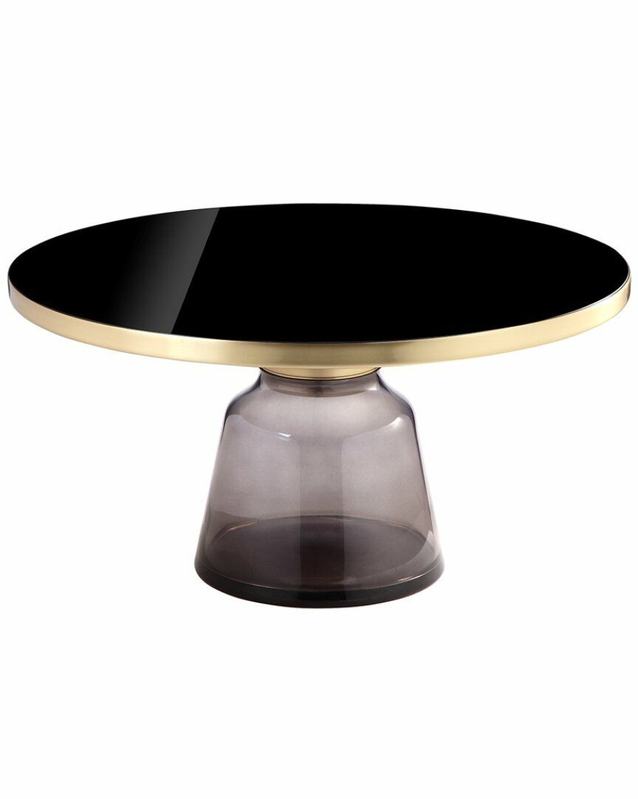 Coffee Tables * | Pangea Home Gbelinda Coffee Table Gray Glass Coffee Tables