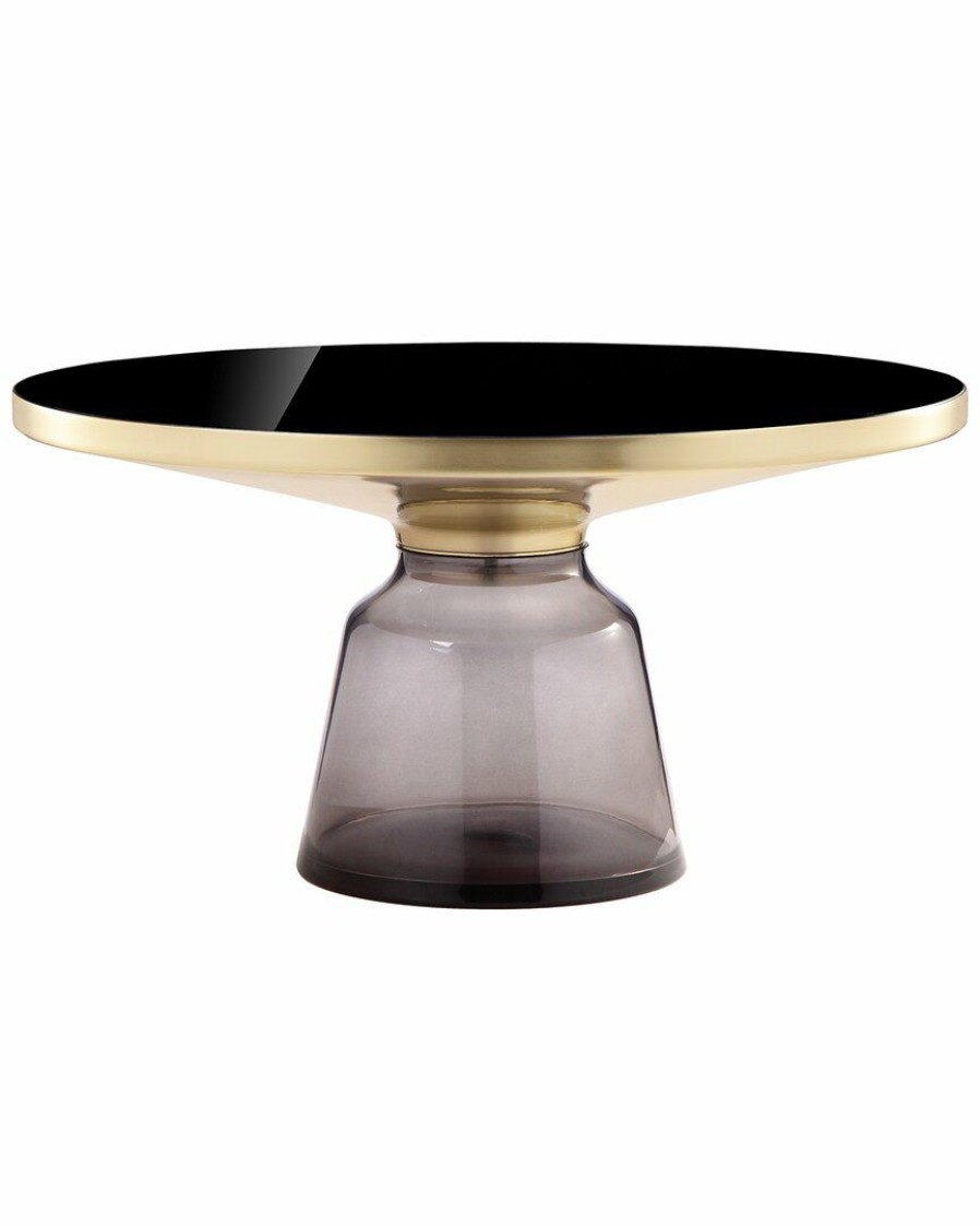 Coffee Tables * | Pangea Home Gbelinda Coffee Table Gray Glass Coffee Tables