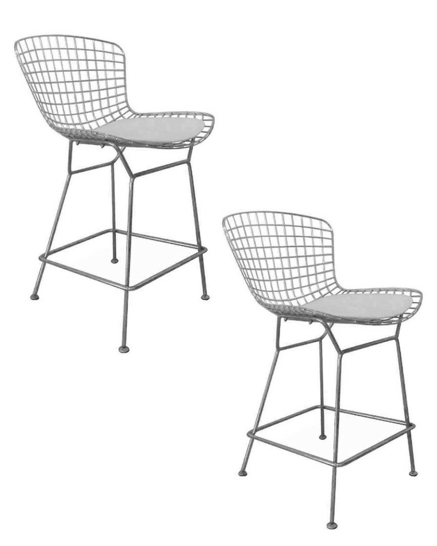 Dining Chairs & Stools * | Pangea Set Of 2 Shuttle Counter Stools Home Dining Chairs & Stools