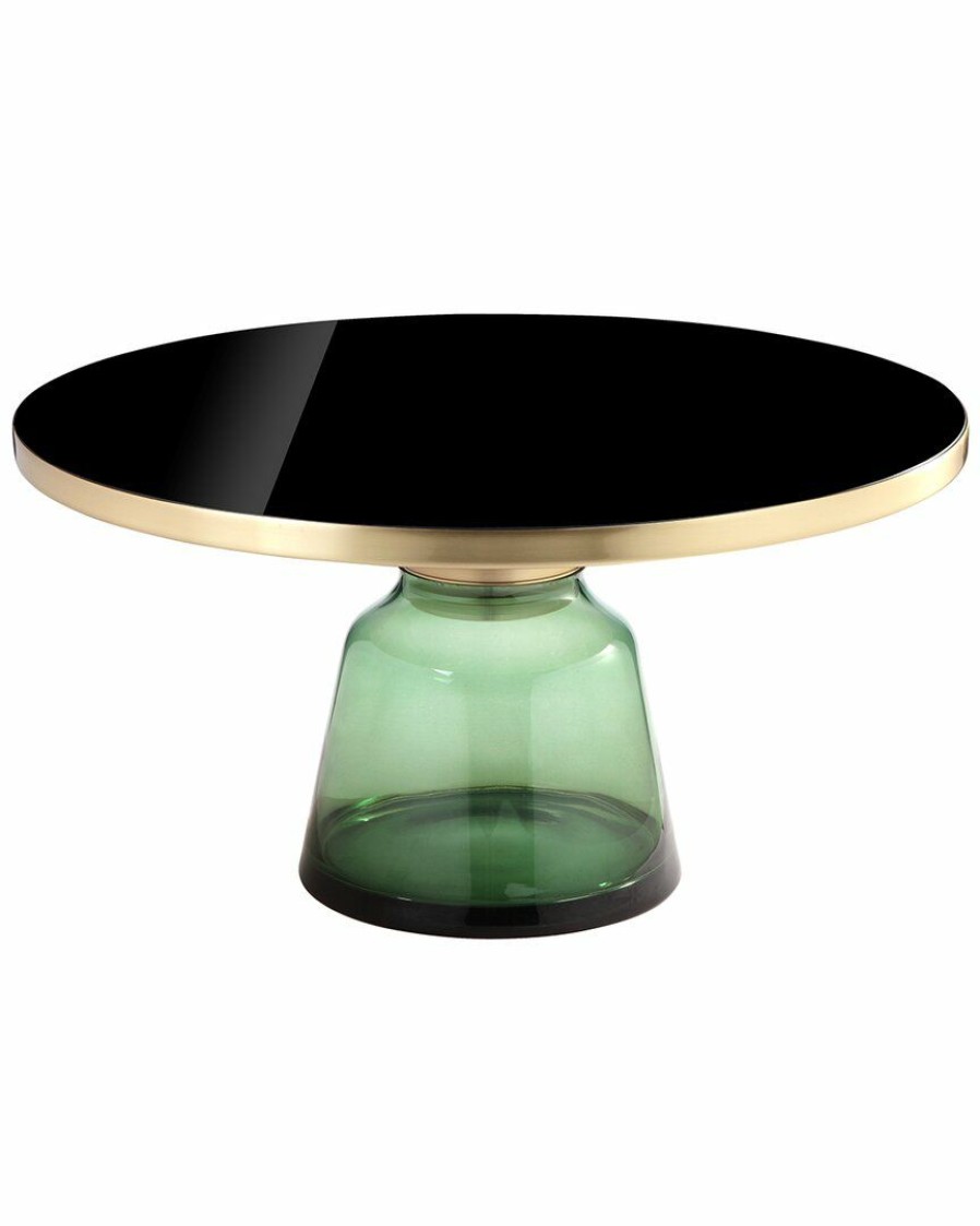 Coffee Tables * | Pangea Home Gbelinda Coffee Table Green Glass Coffee Tables