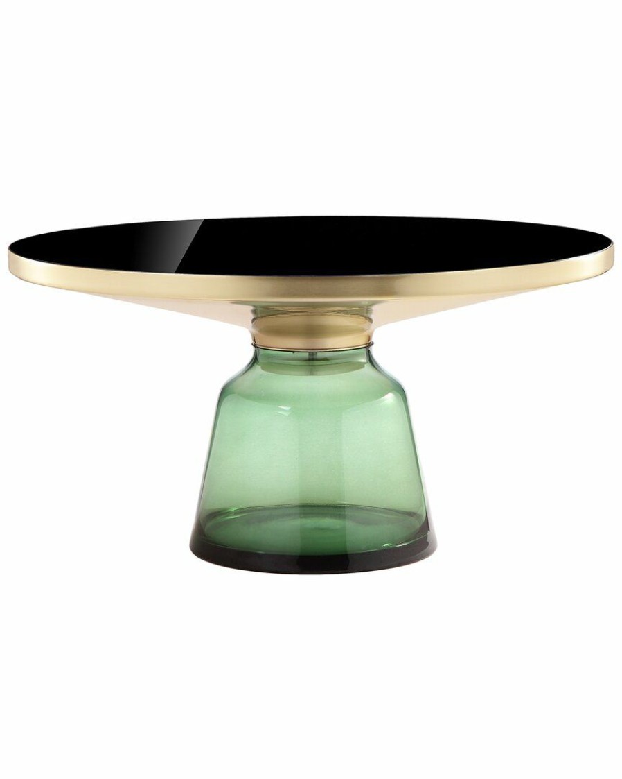 Coffee Tables * | Pangea Home Gbelinda Coffee Table Green Glass Coffee Tables