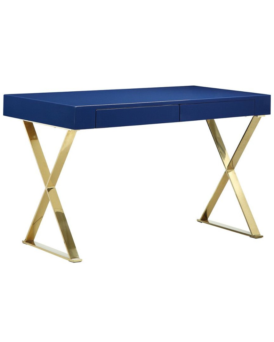 Desks & Storage * | Pangea Gold X-Leg Desk Home Desks & Storage