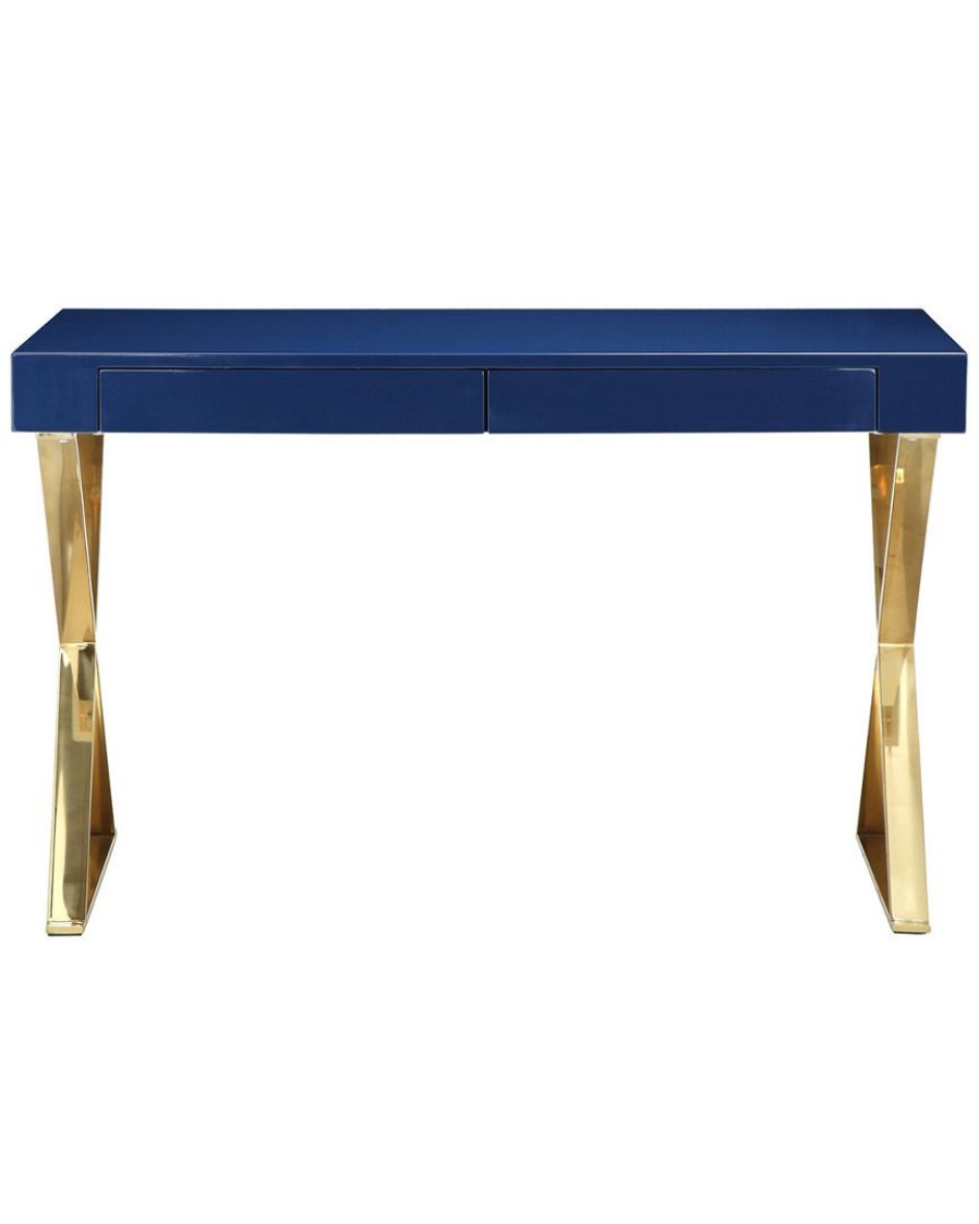 Desks & Storage * | Pangea Gold X-Leg Desk Home Desks & Storage