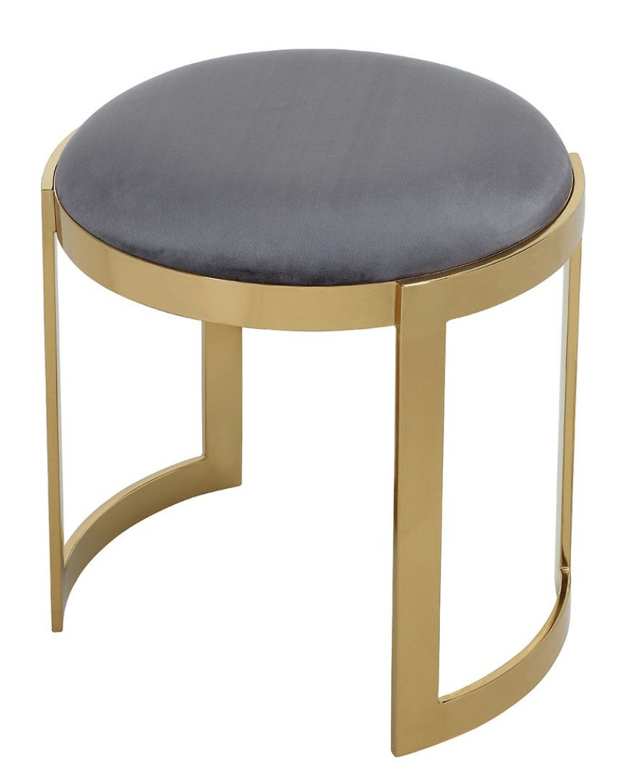 Dining Chairs & Stools * | Pangea Gold Frame Orion Stool Home Dining Chairs & Stools