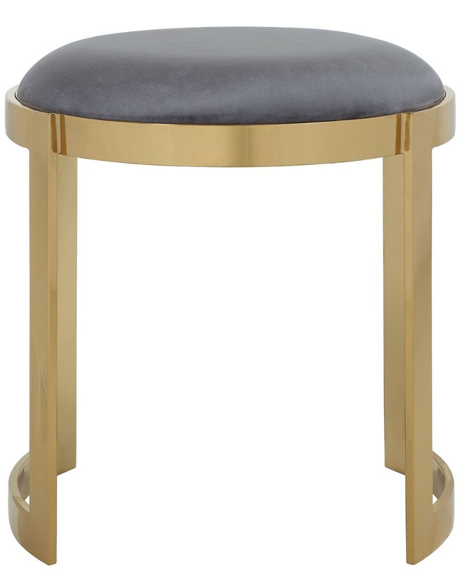 Dining Chairs & Stools * | Pangea Gold Frame Orion Stool Home Dining Chairs & Stools