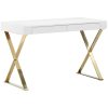 Desks & Storage * | Pangea Gold X-Leg Desk Home Desks & Storage