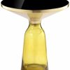 End & Side Tables * | Pangea Home Gbelinda Side Table Yellow Glass End & Side Tables