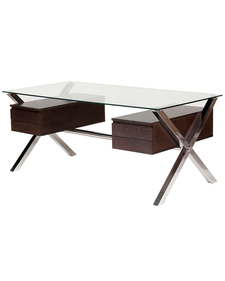 Desks & Storage * | Pangea 2 Compartment Beverli Desk Home Desks & Storage