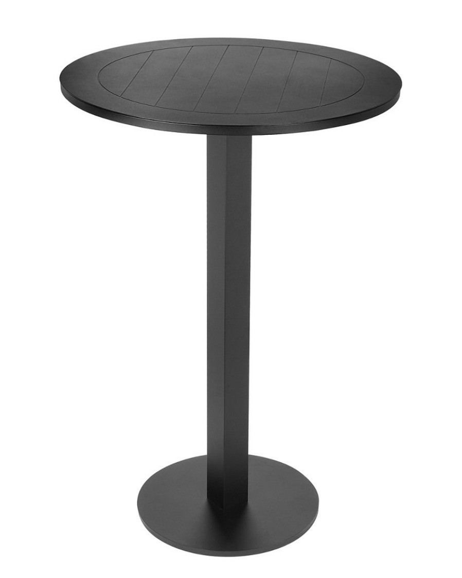 Outdoor Tables * | Pangea Home Sunset Bar Table, Black Outdoor Tables