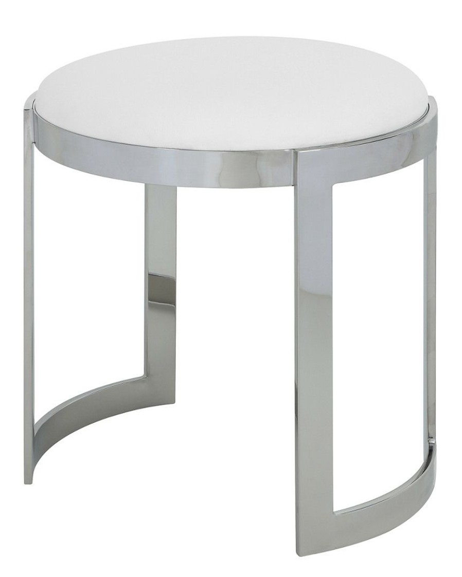 Dining Chairs & Stools * | Pangea Silver Frame Orion Stool Home Dining Chairs & Stools