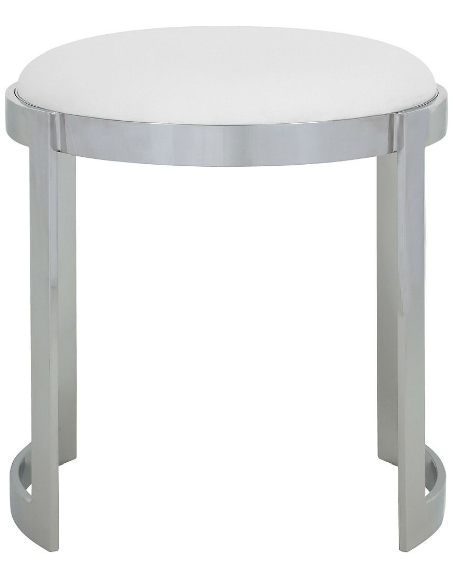 Dining Chairs & Stools * | Pangea Silver Frame Orion Stool Home Dining Chairs & Stools