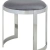 Dining Chairs & Stools * | Pangea Silver Frame Orion Stool Home Dining Chairs & Stools