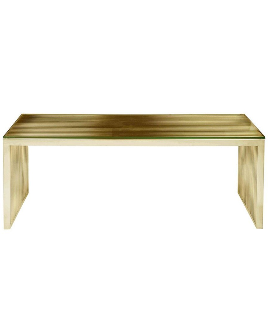 Coffee Tables * | Pangea Gold Lux Coffee Table Home Coffee Tables