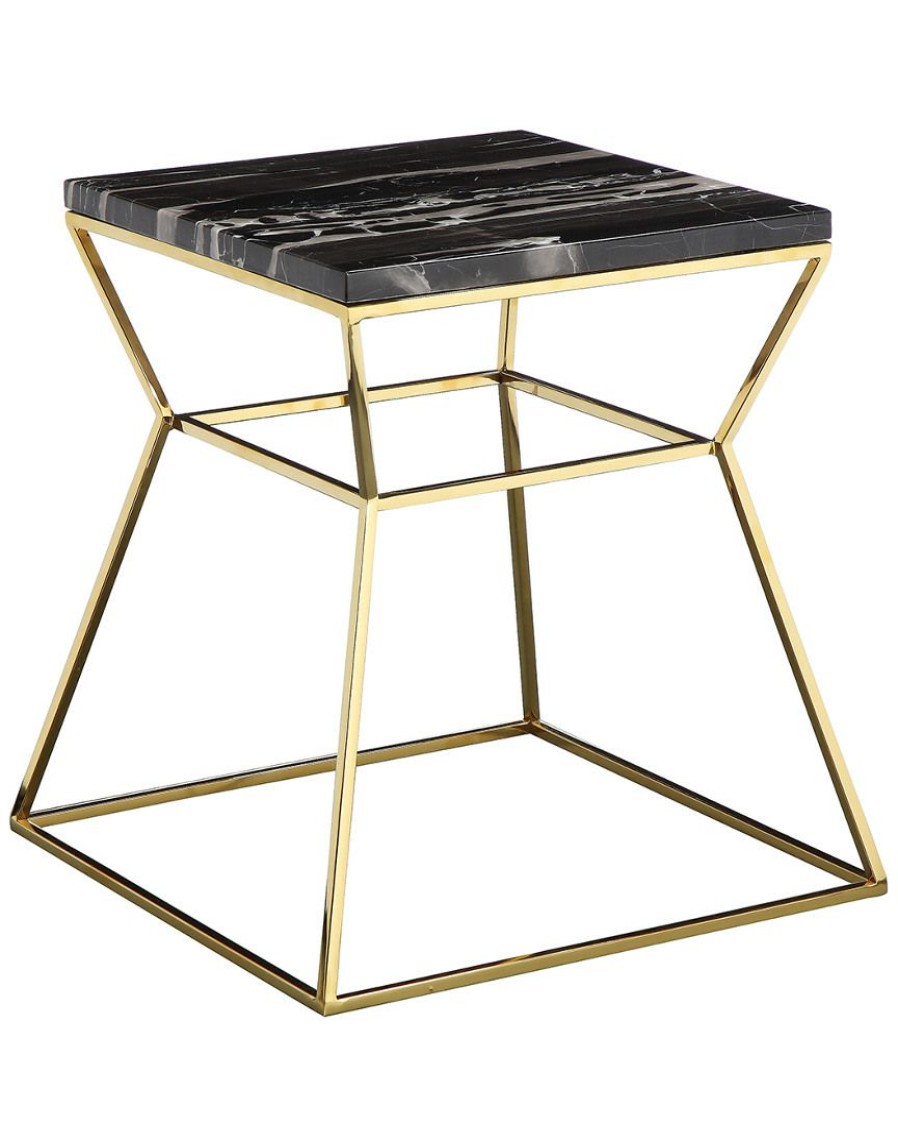 End & Side Tables * | Pangea Gold Geo Side Table Home End & Side Tables