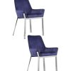 Dining Chairs & Stools * | Pangea Set Of 2 Hudson Diamond Tufted Chairs Home Dining Chairs & Stools