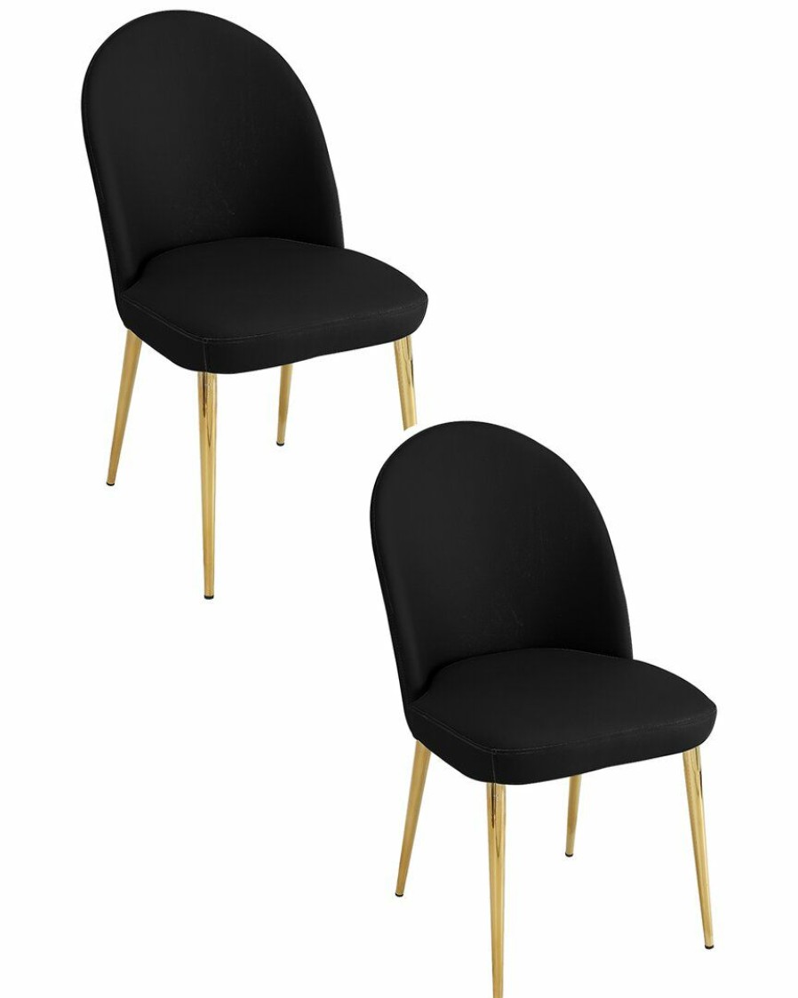 Accent Chairs * | Pangea Home Gold Vera Set Of 2 Chairs Accent Chairs