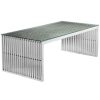 Coffee Tables * | Pangea Silver Lux Coffee Table Home Coffee Tables