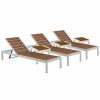 Seating * | Pangea Home Indoor/Outdoor Joseph Lounger & Side Tables Set Seating