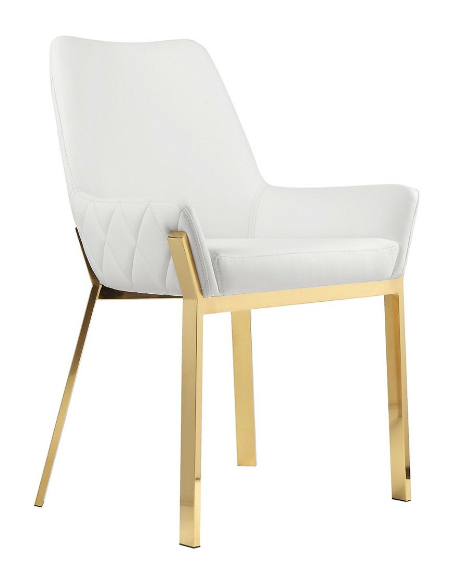 Dining Chairs & Stools * | Pangea Set Of 2 Hudson Diamond Tufted Chairs Home Dining Chairs & Stools