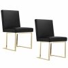 Dining Chairs & Stools * | Pangea Home Gold Dexter Side Chair Black (Set Of 2) Dining Chairs & Stools