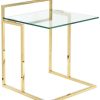 End & Side Tables * | Pangea Gold Helen Tray Table Home End & Side Tables