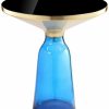 End & Side Tables * | Pangea Home Gbelinda Side Table Blue Glass End & Side Tables