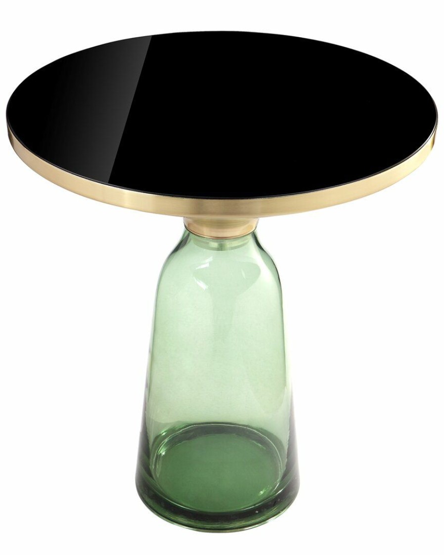 End & Side Tables * | Pangea Home Gbelinda Side Table Green Glass End & Side Tables