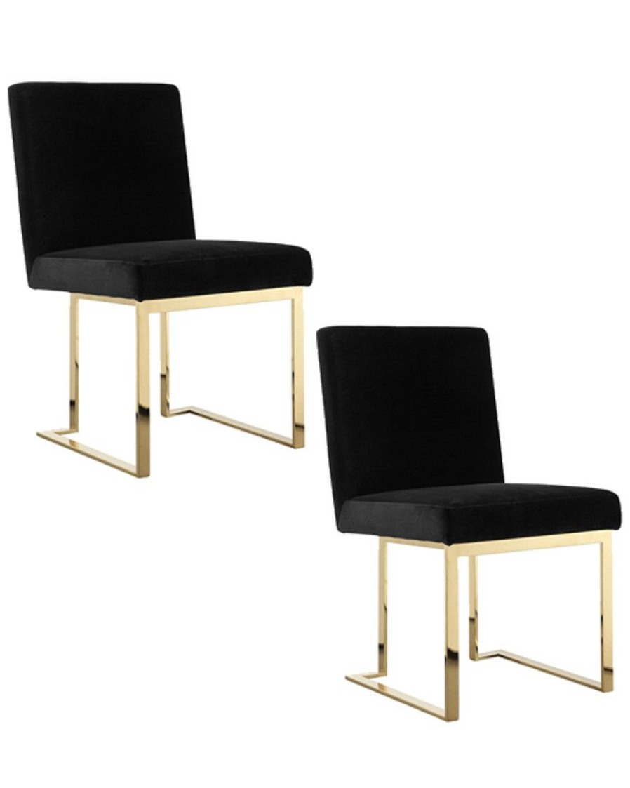 Dining Chairs & Stools * | Pangea Set Of 2 Gold Dexter Side Chairs Home Dining Chairs & Stools