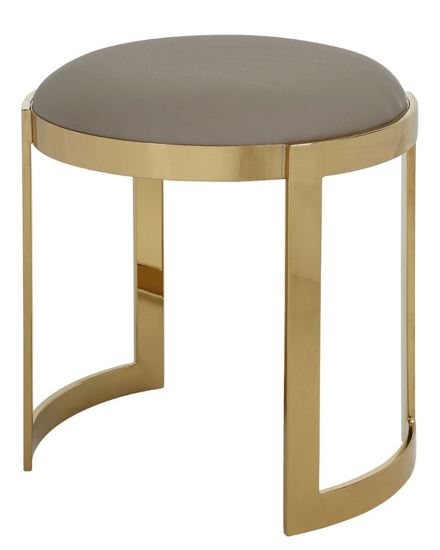 Dining Chairs & Stools * | Pangea Gold Frame Orion Stool Home Dining Chairs & Stools