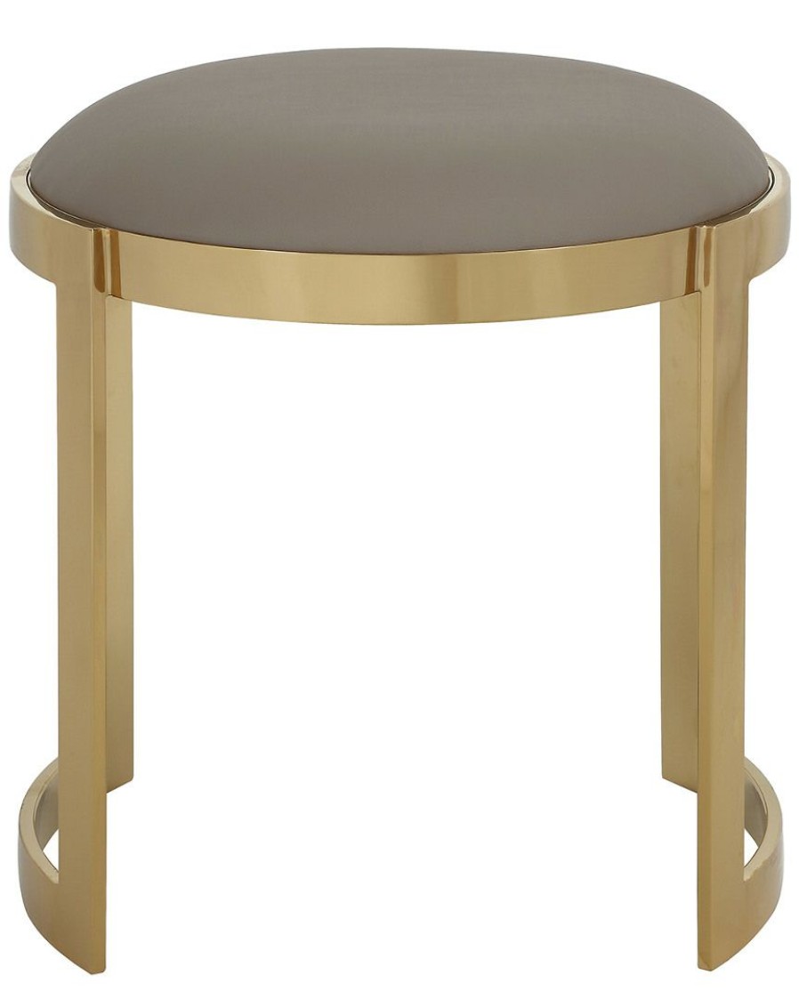 Dining Chairs & Stools * | Pangea Gold Frame Orion Stool Home Dining Chairs & Stools