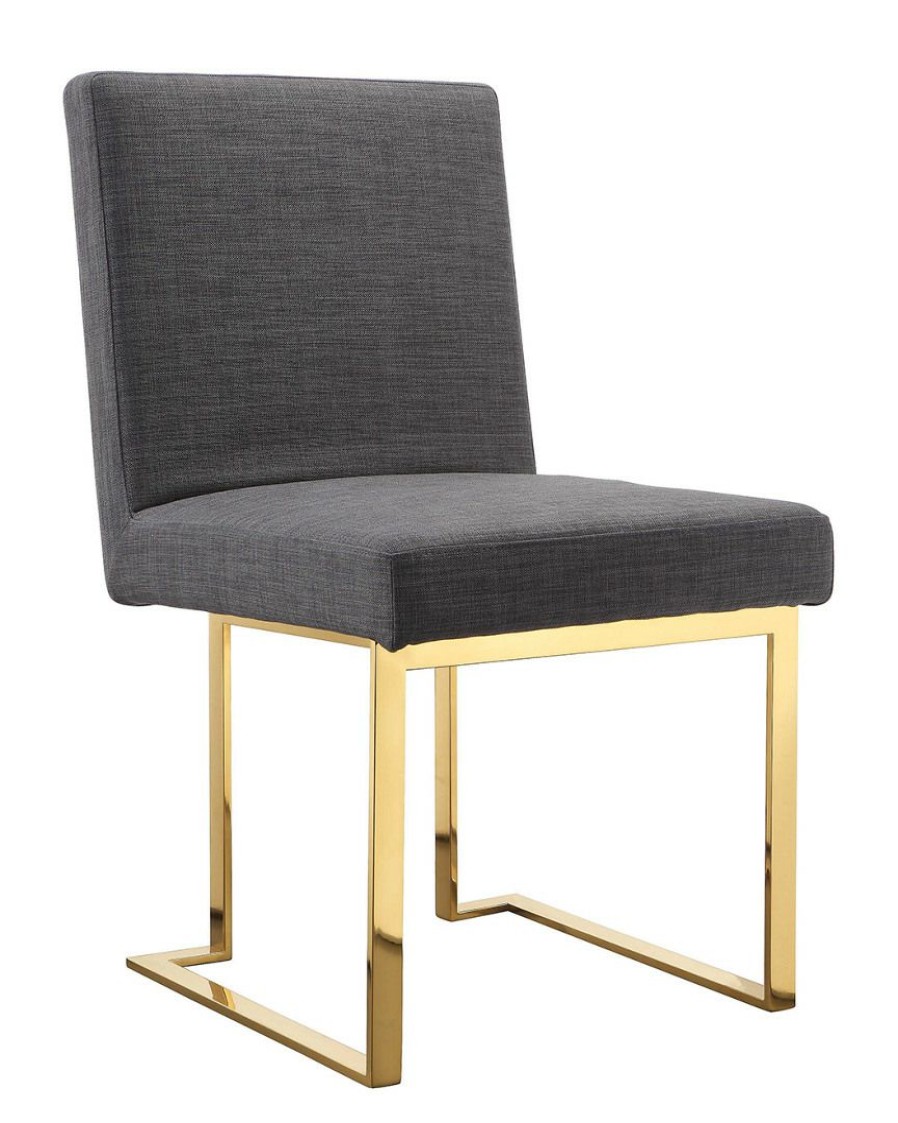 Dining Chairs & Stools * | Pangea Set Of 2 Gold Dexter Side Chairs Home Dining Chairs & Stools