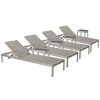 Seating * | Pangea 4 Sally Lounger & 4 Side Table Home Seating