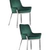 Dining Chairs & Stools * | Pangea Set Of 2 Hudson Diamond Tufted Chairs Home Dining Chairs & Stools