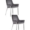 Dining Chairs & Stools * | Pangea Set Of 2 Hudson Diamond Tufted Chairs Home Dining Chairs & Stools