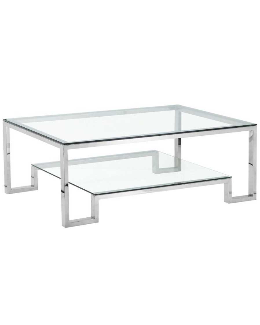 Coffee Tables * | Pangea Laurence Glass Coffee Table Home Coffee Tables