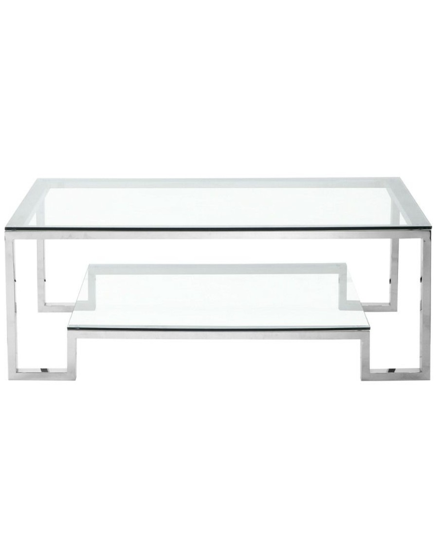 Coffee Tables * | Pangea Laurence Glass Coffee Table Home Coffee Tables